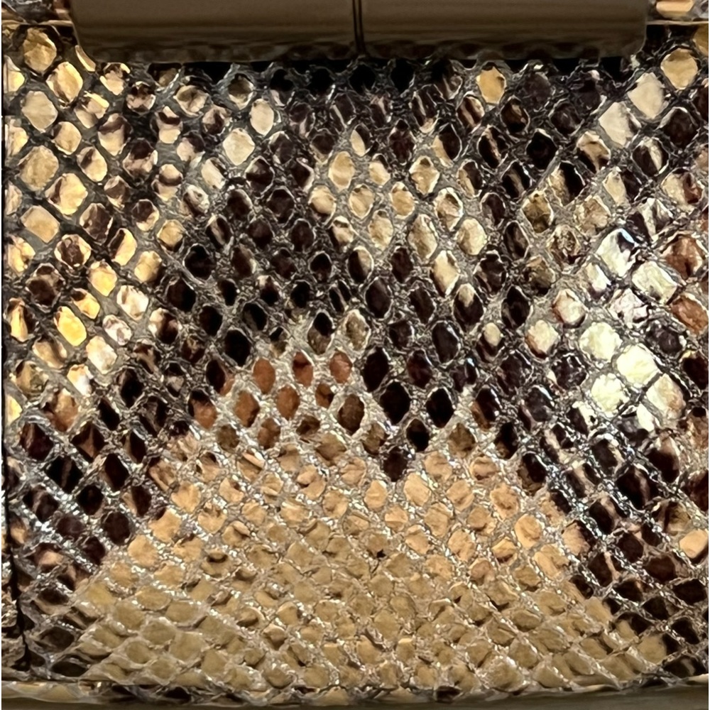 Coach Metallic Leather Reptile Print Crossbody Bag - Picture 2 of 16